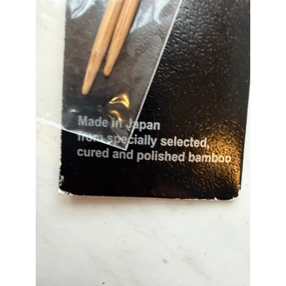 Crystal Palace‎ Bamboo Single Point Knitting Needles Lot 3 Pairs Natural Wood